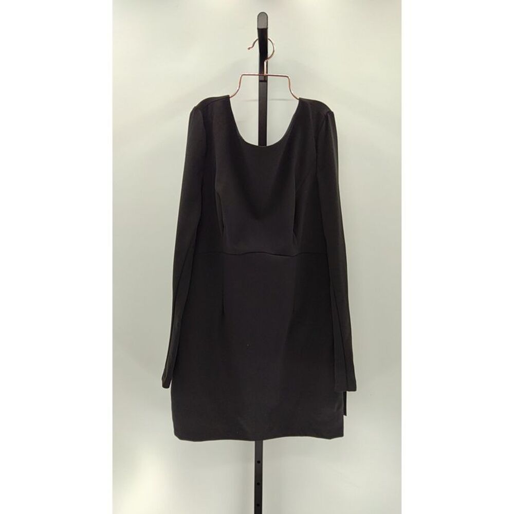 Lulu's Elegant Black Long Sleeve Dress